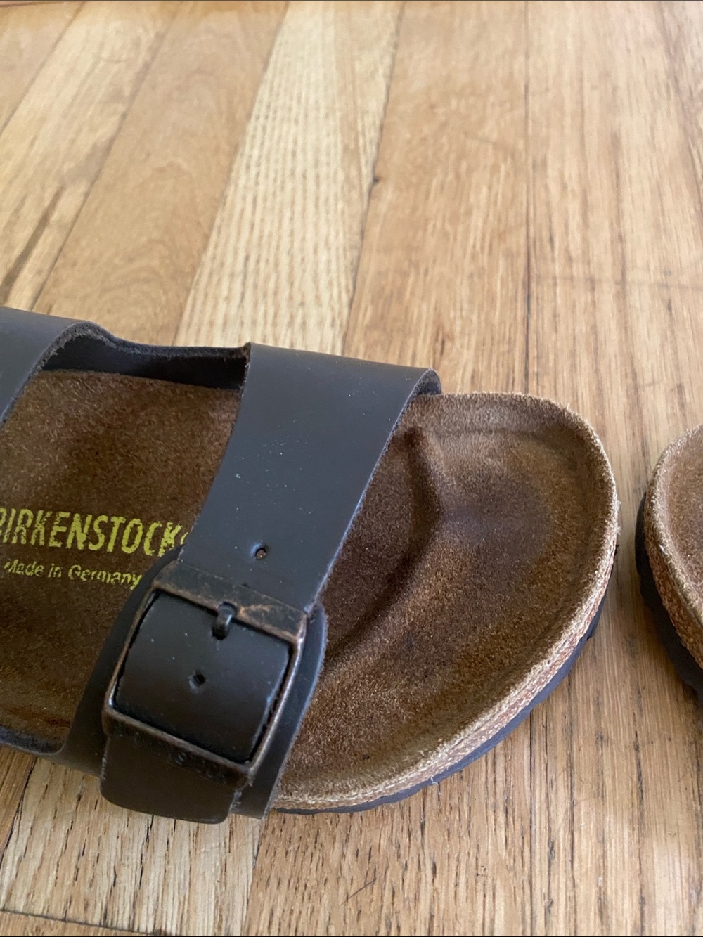 Birkenstock Milano 36, Dark Brown Two-Strap Leather Sandals - Picture 10 of 17